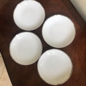 Vintage Kimberly fine China 4 piece bowl set of  Silver Chalice pattern